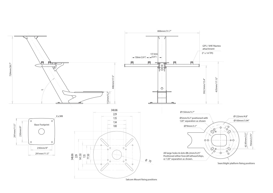 PTM-R1-S40 Tapered Mast