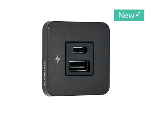 USB-A & C Interior Charging Socket - Black Bezel